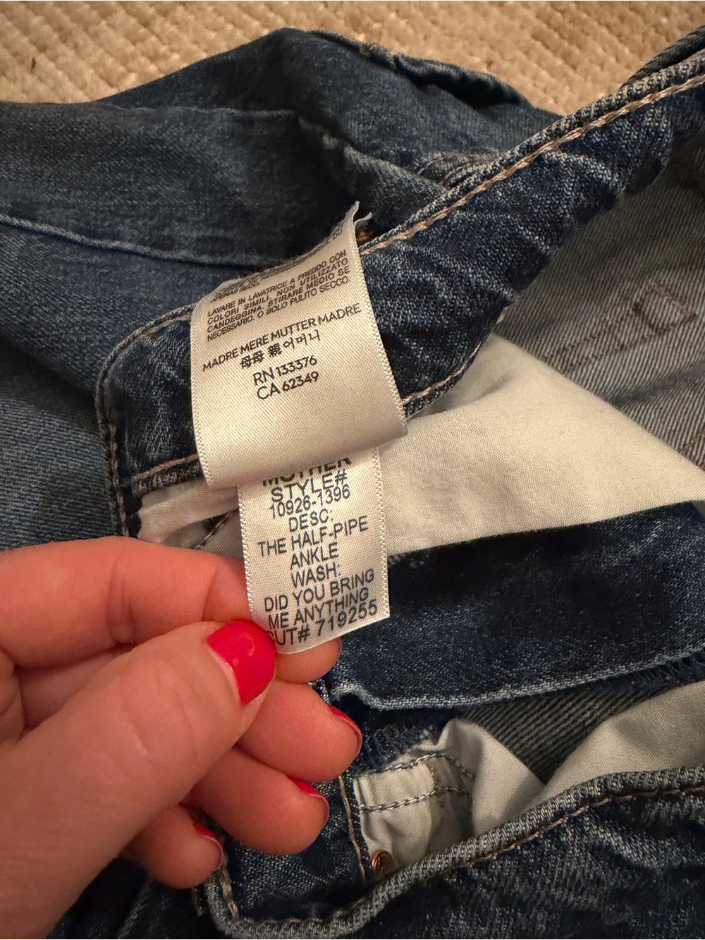 MOTHER The Half Pipe Ankle Jeans Size 25 - Picture 6 of 7